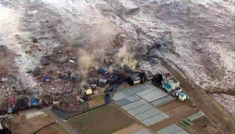 Japanese tsunami hits